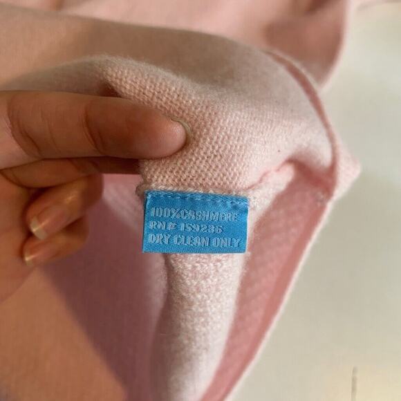 J McLaughlin Sweater Womens XS Extra Small Baby Pink Cashmere 3/4 Sleeve *READ - Picture 12 of 14